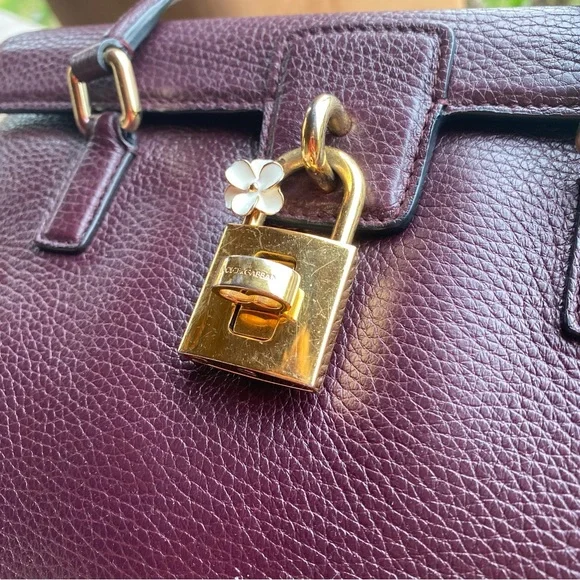 SOLD Dolce & Gabbana Flower Lock Lady Sicily Leather Bag - Picture 3 of 16